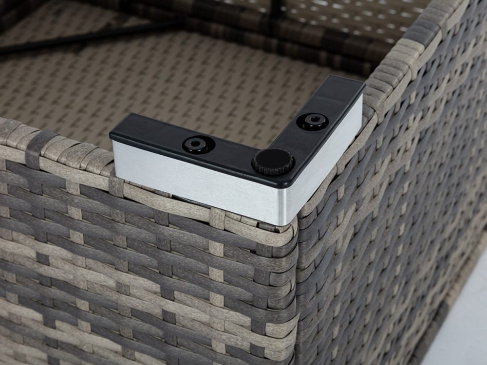 Portsea Deluxe 8 Piece Outdoor Furniture Modular Lounge - Grey